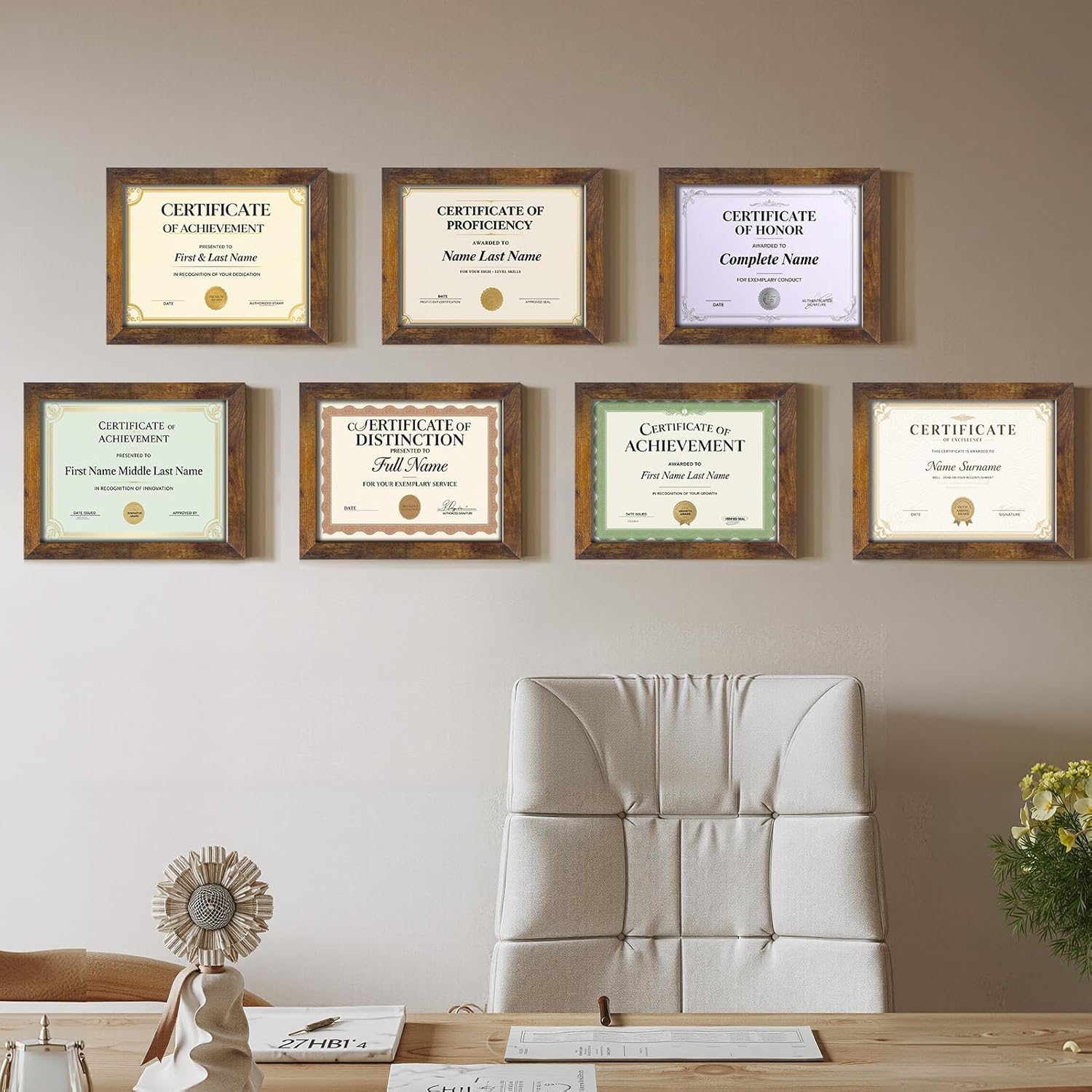 Certifications wall at The Smile Hub Dental and Braces Clinic